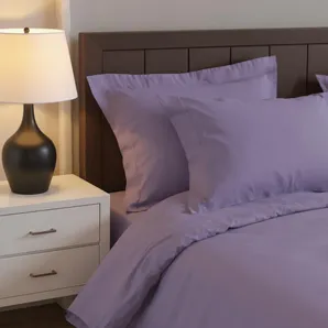 Lavender King Cotton Washable Duvet Cover Set With Two Shams