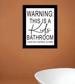 Kids Bathroom Black Framed Print Bathroom Wall Art