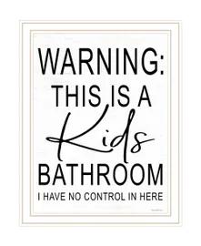 Kids Bathroom White Framed Print Bathroom Wall Art