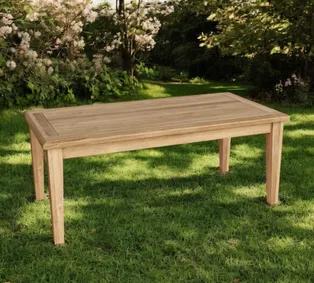 47" Natural Solid Wood Outdoor Coffee Table