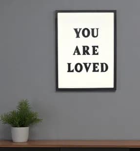 You Are Loved Framed Wall Decor