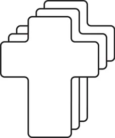 Cross Single Color Creative Cut-Outs