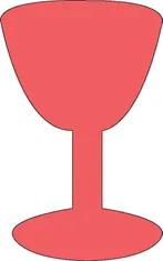 Red Sticky Shape Notepad Wine Glass