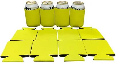 Blank Beer Can Cooler Sleeves, Plain Collapsible Soda Cover Coolies
