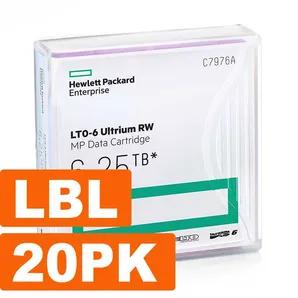 HPE LTO, Ultrium-6, 2.5TB/6.25TB, RW Non-custom Labeled, , with cases