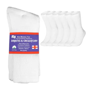 6 Pairs Physicians Approved Diabetic Crew Socks Unisex 