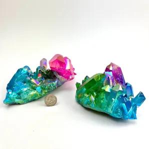 Triple Color Titanium Aura Cluster | 130-200mm | China