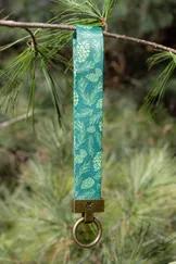 Pine Cone Pup Wristlet Keychain