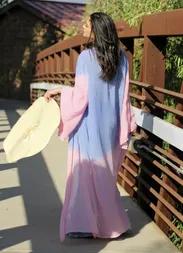 Ombre Maxi Kaftan Blue Pink