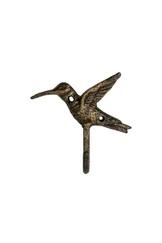 FantasHome Wall Mounted Cast Iron Home Decor Single Hook (Hummingbird)