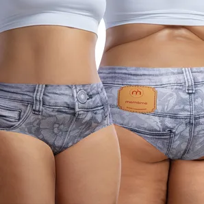mememe JEANS DIM QUEEN SIZE HIGH WAISTED BRIEF Panty for Women