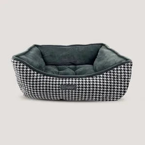 NANDOG Houndstooth Micro Plush Reversible Pet Bed