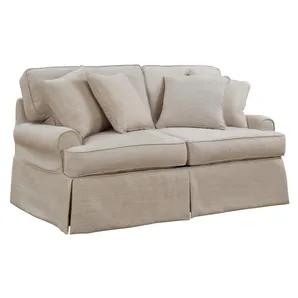 Sunset Trading Horizon Replacement Slipcover Only for T-Cushion Loveseat | Linen 