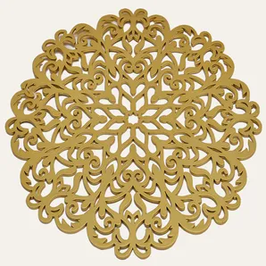 Gold Wooden Trivet Placemats for Dining Table