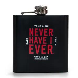 Party Game Flask, 6oz Stainless Steel Hip Style