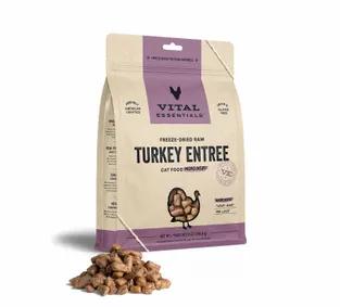 Vital Essentials(R) Freeze-Dried Raw Turkey Entree Cat Food Mini Nibs,