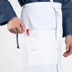Twill Cotton Blend Full Bistro Aprons with one Pocket 2 PK