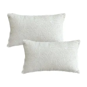 Embroide Off Lumbar Pillowcase for Modern Home
