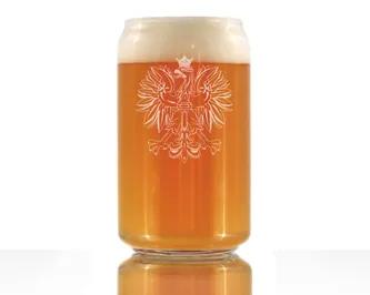 Polish Eagle Beer Can Pint Glass - Poland Gifts and Decor