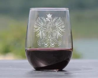 Polish Eagle Stemless Wine Glass - Poland Gifts and Decor