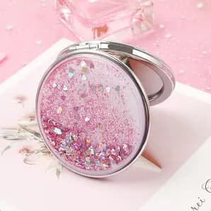 Glitter Quicksand Double-Sided Portable Mirror