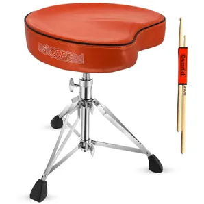 Drum Throne 4" Padded Guitar Stool Drummer Chair Adjustable Musician Seat