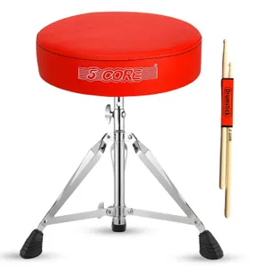 Drum Throne Padded Adjustable Guitar Stool Drummer Seat for Adults & Kids 