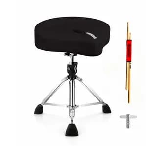 Drum Throne Padded 4.5 Pressure Relief Ergonomic Drummer Stool Swivel Adjustable 