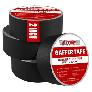 Gaffers Tape 2 30 Yards 4Pcs Professional Black Pro Gaff Tape Non Reflective Water Resistant