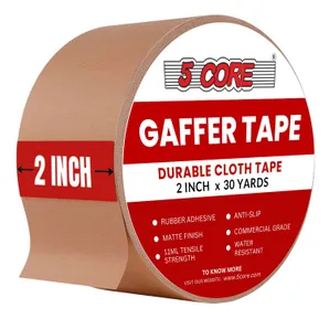Gaffers Tape 2 Inch 30 Yards Professional Brown Pro Gaff Tape Non Reflective Water Resistant