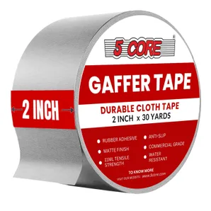 Gaffers Tape 2 Inch 30 Yards Professional Grey Pro Gaff Tape Non Reflective Water Resistant