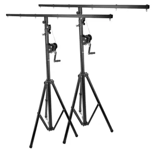 DJ Light Stand Stage Lighting Truss System Hand Crank Heavy Duty Adjustable T bar Mount Tripod