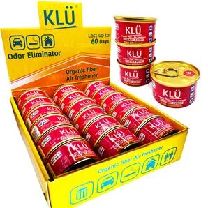 KLU Organic Fiber Air Freshener, Odor Eliminator Cherry Display 18 Units 