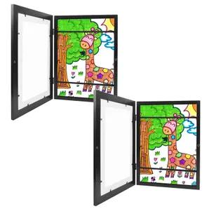 12.99x9.52in Kids Art Frame Front Opening Wooden Frame 