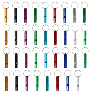 35Pcs Emergency Whistles Extra Loud Aluminum Alloy Whistle 