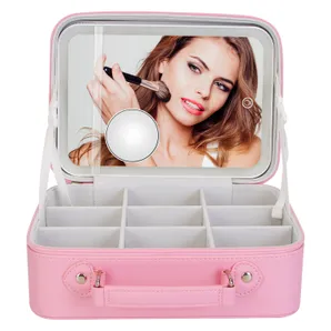 Travel Makeup Bag With 3 Light 