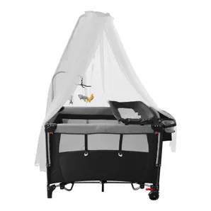 6 In 1 Foldable Baby Crib 