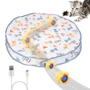 Cat Toys Ball Fast Rolling in Pouch Rechargeable 