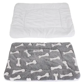 Dog Bed Mat Comfortable Flannel Dog Crate Pad 
