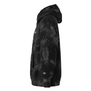 Own Your Glow Unisex Champion tie-dye hoodie with Embroidery