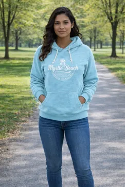 Reverse Slub Hooded Pullover Sweatshirt With Front Pocket