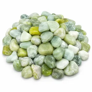 38 LBS Green Polished River Stones, 1.18‑2.36 Inch Natural Decorative Pebbles for Landscaping, Garden Borders, Plant Pot Toppers, Vase Fillers & Home Aquarium Decor