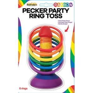 RAINBOW PECKER PARTY RING TOSS 