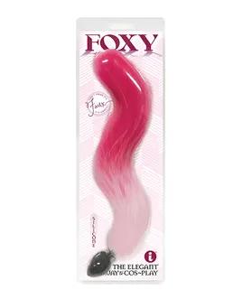 FOXY TAIL SILICONE BUTT PLUG PINK 