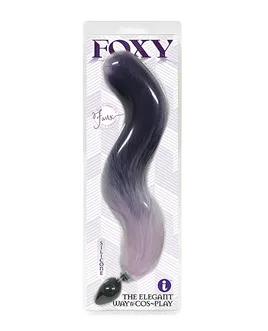 FOXY TAIL SILICONE BUTT PLUG PURPLE 