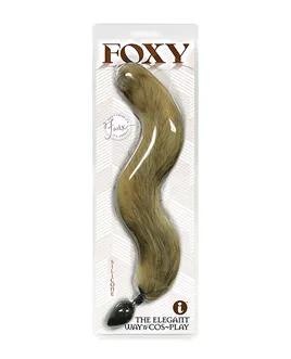 FOXY TAIL SILICONE BUTT PLUG GOLD 