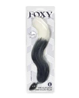 FOXY TAIL SILICONE BUTT PLUG GREY 