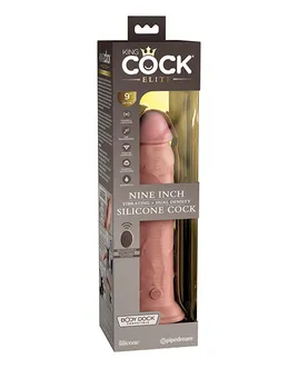 KING COCK ELITE 9 IN VIBRATING DUAL DENSITY LIGHT 