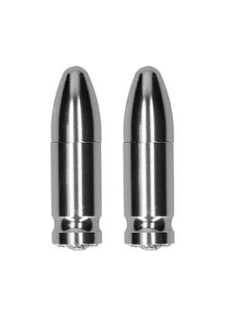 (WD) OUCH MAGNETIC NIPPLE CLAM DIAMOND BULLET SILVER 