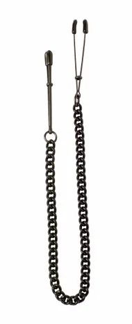 BLACK TWEEZER CLAMP W/LINK CHAIN 